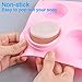 SJ Oval Silicone Mold, 6 Cavity 3.5oz Bar Rectangle Molds for Soap Making, Loaf Muffin Baking Pans, Chocolate Cheesecake Making Trays, Nonstick & BPA Free(Pink, Pack of 2)