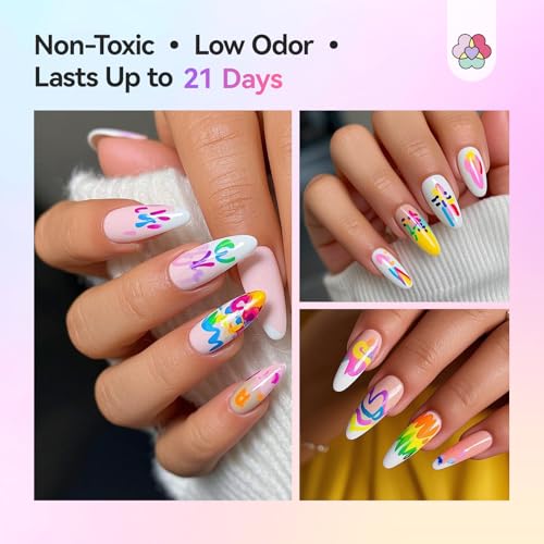Image of SAVILAND Nail Art Pens Set: 48 Colors Quick-Drying 3D Nail Polish Pens Acrylic Paint Markers for Nail Art Painting Drawing Liner Brush Dotting Tools Kit for Home DIY & Salon Manicure