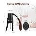 Forge Quality Compact Vertical Lever Corkscrew Wine Opener with Foil Cutter. 3 Seconds to Open a Bottle of Wine. Black.