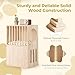 Tangkula 2-Tier Luxury Wood Cat House, Wooden Kitten Cage Condo with 2 Washable Plush Cushions, 2 Access Holes, Indoor Pet Playpen Cat Catio End Side Table Nightstand, Ventilated Cat Bed Furniture