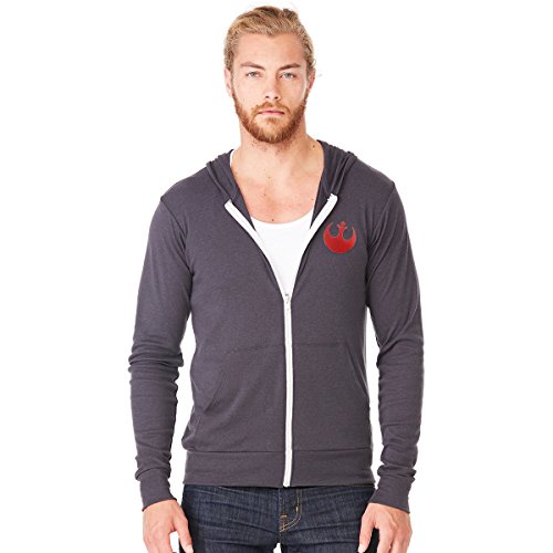 SW Rebel Alliance Sudadera con capucha ligera con cremallera completa - Gris - X-Small