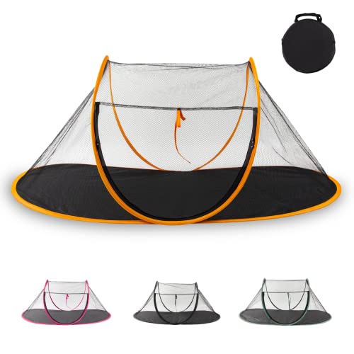 Katzengehege für den Außenbereich, tragbares Katzenzelt für Bartdrachen, Hunde und Kleintiere, Katzen-Outdoor-Zelt mit faltbarer Tasche (orange)