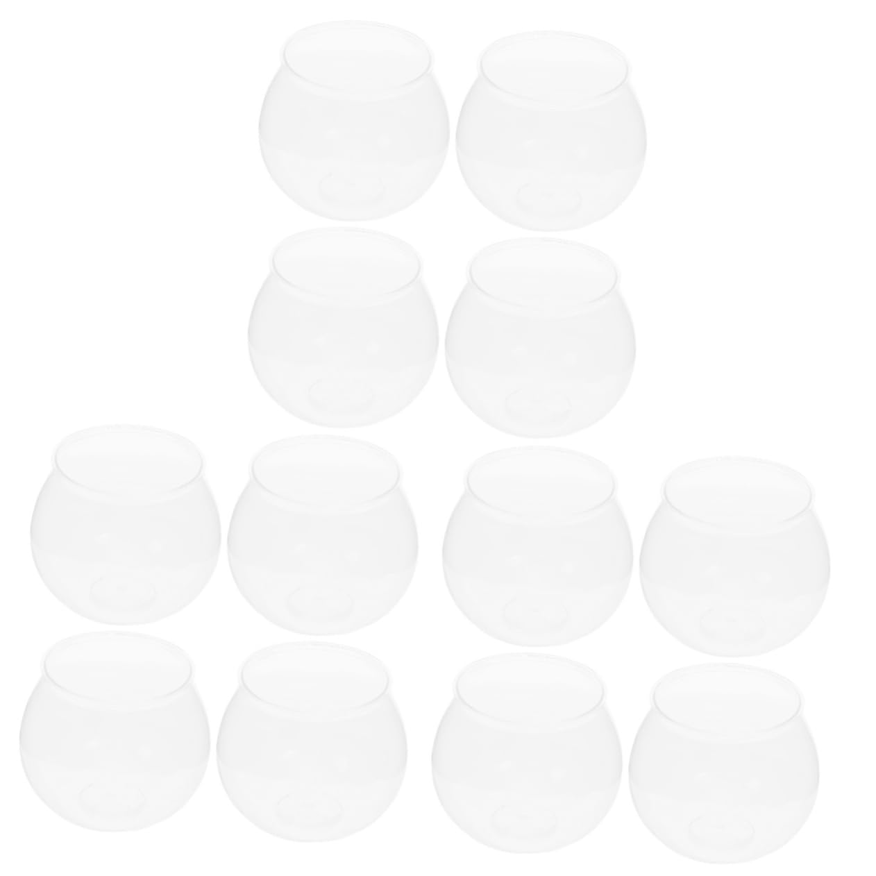 SUPVOX 3 Set Acquario Uffizi Plasil Allevare Fish Vasca Da Terrario in Miniatura Vaso Per Pesci Vasca Per Pesci Rossi in Plastica Piccola Ciotola Di Pesce L'animale Domestico 4 Pezzi * 3