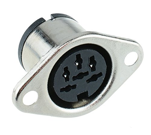 Image of 5 x 6-Pin DIN Panel Mount Socket Connector Hobby DIY Audio Electronics
