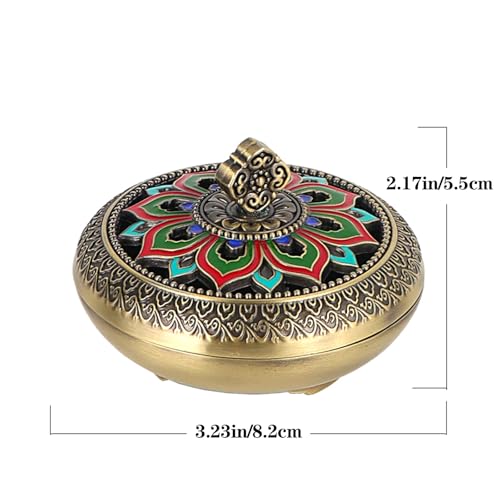 Classic Lotus Incense Holder Burner with Detachable Ash Catcher - Zinc Alloy Lotus-Inspired Design for Cone & Coil Incense, Portable Meditation Altar Yoga Studio Spiritual Decor — view 2