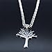 DivaGlamz Poison Tree Necklace For Women, Stainless Steel Hiphop Punk Rock Style Tree Of Life Pendant Necklaces Fashion Gift Jewelry (Poison Tree Silver)