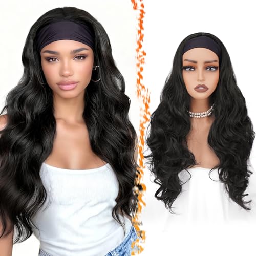 MapofBeauty 28 Inch/70 cm Cosplay Long Wavy Curly Synthetic fiber Side Bangs Anime Fashion Party Hair Wig (Black)