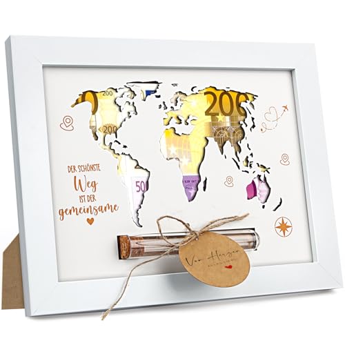 Powmag Bilderrahmen Hochzeit Geldgeschenk, Weltkarte Hochzeit Geldgeschenke...