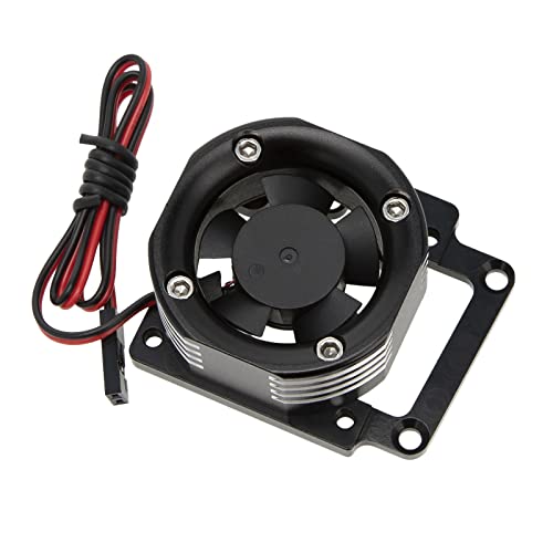 Image of DKKY RC Motor Cooling Fan Heatsink 21000 RPM for Traxxas 1 /8 4WD Sledge Motor with LED Light, Black