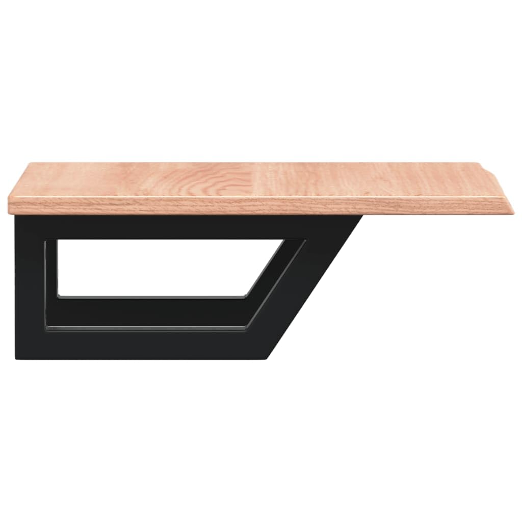 Mueble de baño de madera maciza de roble de 50 cm de ancho con soporte trapezoidal de acero, soporta 100 kg, estantería moderna para cuarto de baño que ahorra espacio, juego de muebles para