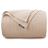 Dreamlab Manta Ligera con Textura Tipo Waffle – Colcha Suave, Ligera y Transpirable –Estilo Elegante Punto Gofre para...
