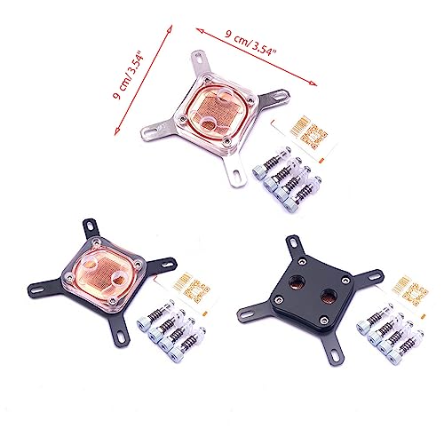 Bloc refroidissement eau acier inoxydable 9x9 cm pour PC portable silencieux