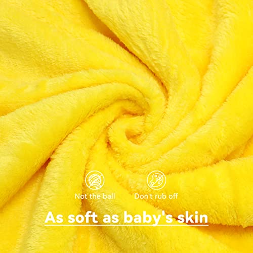 Fleece Yellow Throw Blanket For Couch Cozy Soft Blankets & Throws Lightweight Fleece Fall Fuzzy Blanket Couch Chairs Sofa Bedroom Living Room 50X70 Inch Boys Girls Adults Student #TOP4