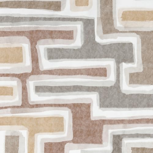 Image of Ddecor - Pack of 1 Cotton Abstract King 145 TC Bedsheet with 2 Pillow Covers - Brown
