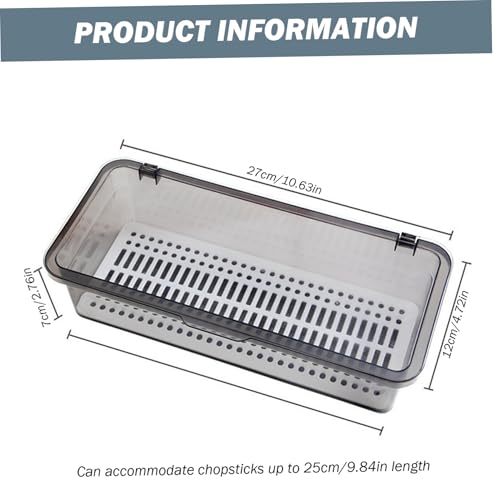 Boîte stockage transparent argenterie ventilée pour couverts - 4