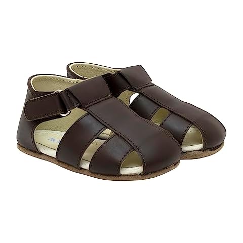 Robeez First Kicks Matthew Brown Leather Sandals Cover