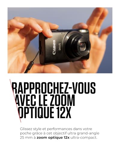 Canon IXUS 285 HS A Appareil Photo Numérique Compact 20,2 MP, Zoom Optique 12x, Vidéo Full HD, Wi‑FI et NFC, Appareil Photo de Voyage et Quotidien, Noir – vue 5