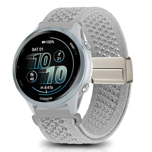 [KeeFos] 20mm �o���h Garmin(�K�[�~��) Forerunner 570 42mm/165/245/645/Approach S50/S44/Vivoactive 6/Vivoactive 5/Venu Sq 2/Venu 2 Plus 