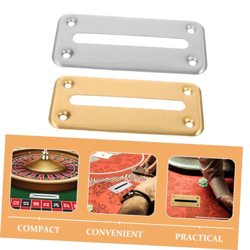 Caja decorativa de acero inoxidable para monedas 2 piezas miniatura 7