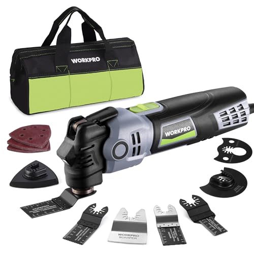 image for WORKPRO 400W Oscillating Multi-Tool, 6-Speed Corded Power Saw with LED