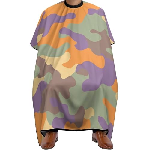 Pale Camouflage Hunting Fashion Barber Cape Apron Waterproof Hair Cutting Cape with Adjustable Closure