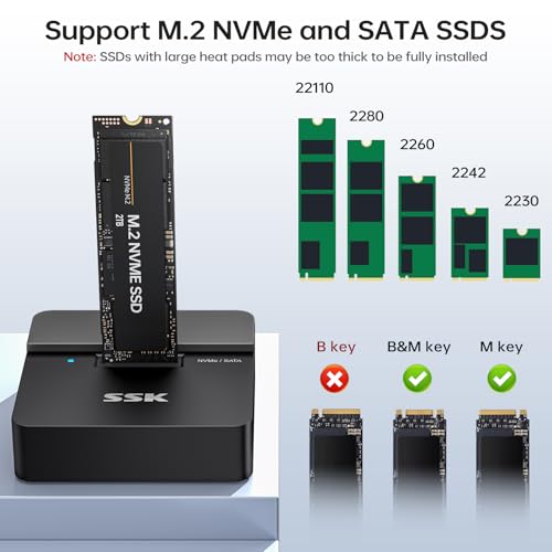 Adaptador SSD SSK M.2 NVMe y SATA USB 3.2 Gen 2 10Gbps miniatura 3