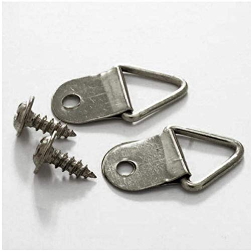 Preisvergleich Produktbild Lankater 20pcs Eisen Kleiderbügel Sliver Foto-bilderrahmen-wandhalterung Aufhänger-Haken-Ring