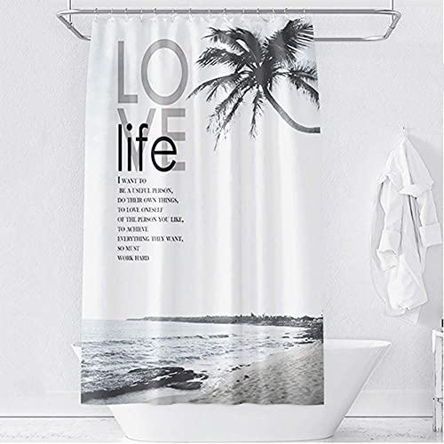 Rideau de douche en polyester épais imperméable extra large pour salle de bain