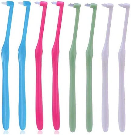 8 PCS Orthodontic Toothbrushes, Interdental Brush Gum Toothbrush Soft Teeth Brushes Dental Tuft Toothbrush Compact Interspace Brush Braces Wisdom Toothbrush