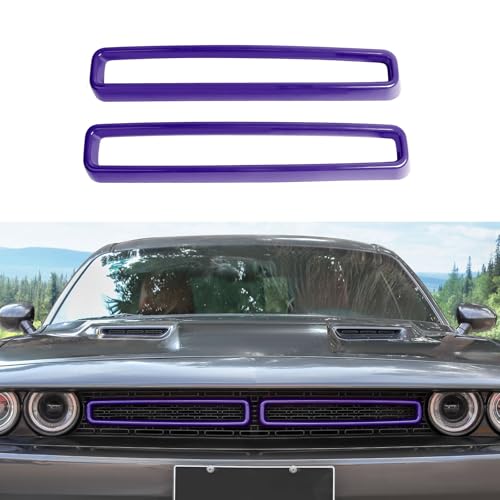 Image of RAZPOY Front Grille Inserts Grill Guard Compatible with 2015-2024 Dodge Challenger Exterior Accessories, Purple