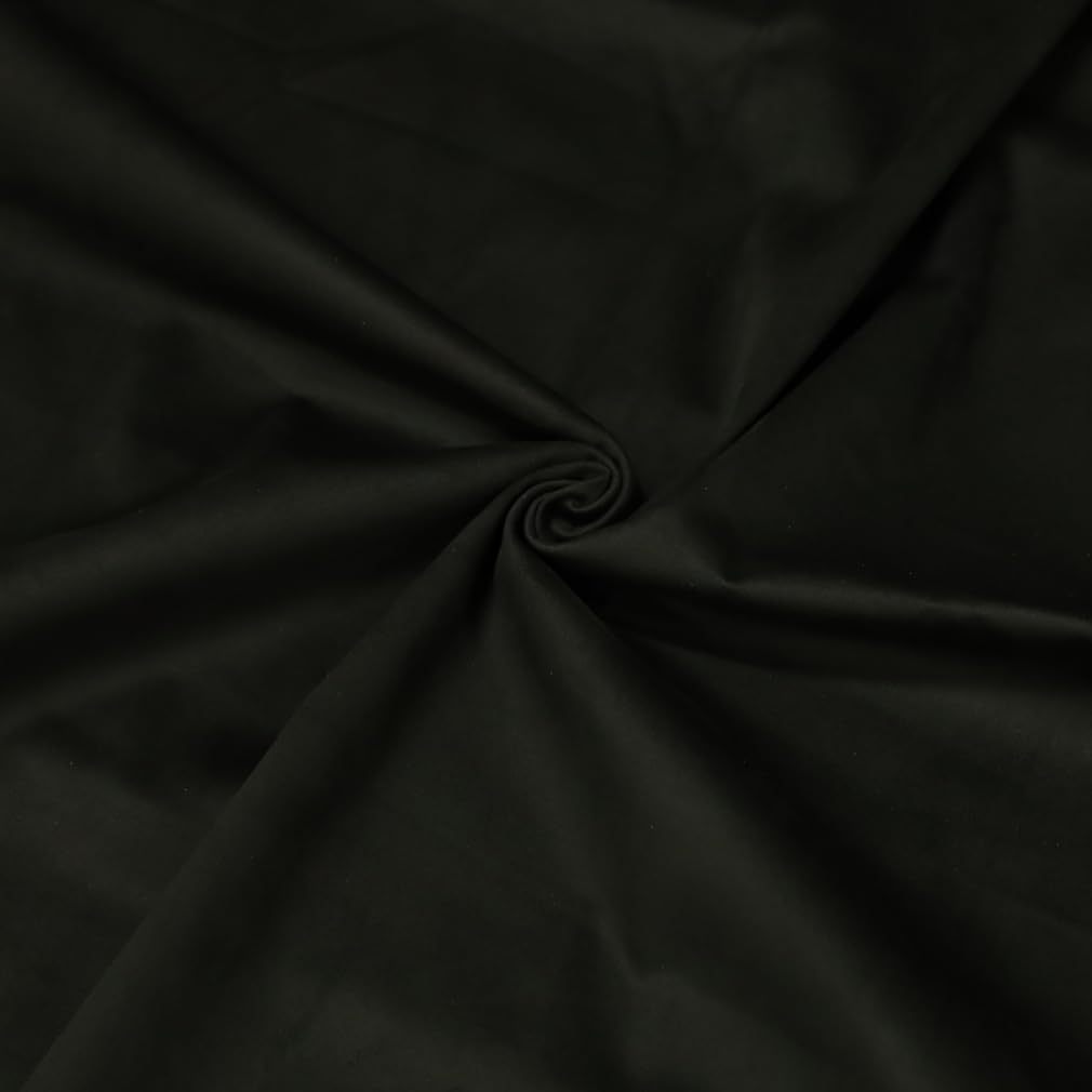 Tela (3 yardas) de tela de microgamuza elástica en 4 direcciones, 260 g/m², poliéster de doble cara, para tapicería, ropa, bricolaje, color negro