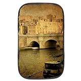 Housse d'accoudoir de voiture vintage Paris Street Car Center Console Pad Auto Accoudoir Box Coussin Protecteur Intérieur Accessoires pour la plupart des voitures