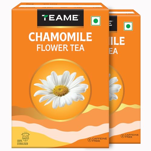 Image of TE-A-ME - Chamomile Tea - 100g (100+ Cups) | Helps in SLEEP & RELAXATION | Herbal - Caffeine Free | Flower Based - Non-Bitter | Chamomile Tea for Sleep | 50g - Pack of 2