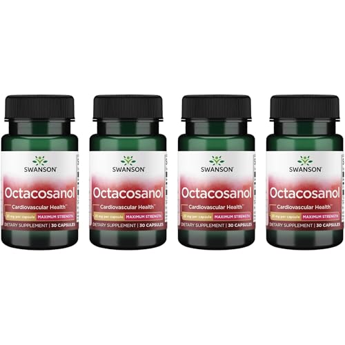 Image of Swanson Maximum-Strength Octacosanol 20 Milligrams 30 Capsules (4 Pack)