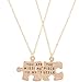 Lux Accessories You Are The Missing Piece To My Puzzle BFF Best Friends Forever Pendant Necklace (2 PC)