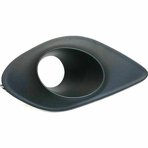 Image of Set of 2 Front Driver and Passenger Side Bumper Fog Light Bezel Black Textured For 2015 16 17 18 19 20 21 22 2023 Dodge Charger Scat Pack SRT392 Hellcat Model 68280429AA 68280428AA CH1038171 CH1039171