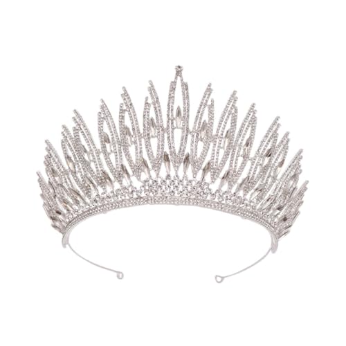 Couronne de mariée légère UKCOCO tiare baroque en matériau inaltérable