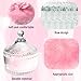 NexuusVuee 2 Pcs Large Body Powder Puff and Powder Container with Puff Crystal Case, Soft Washable Reusable Velour Face Body Glitter Wet Dry Makeup, for Bath and Travel ﻿