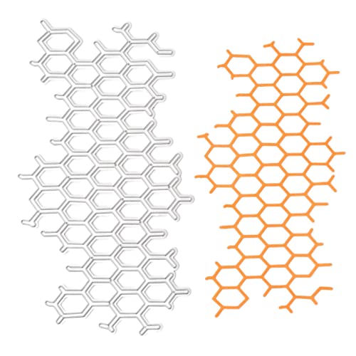 pulunto Troqueles de corte de panal – Troqueles irregulares de metal plantillas de relieve para hacer tarjetas de bricolaje, álbumes de recortes, manualidades, decoración de tarjetas de papel