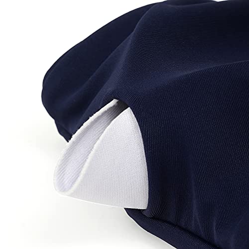 MOOSLOVER Women One Shoulder High Waisted Bikini Tie High Cut Two Piece Swimsuits(M,Dark Blue)