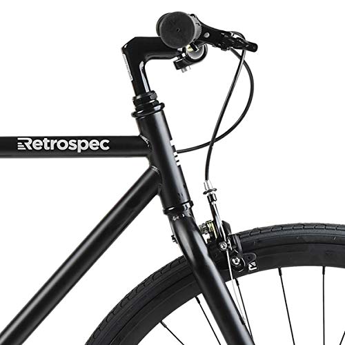 Retrospec Harper Single-Speed Fixed Gear Urban Commuter Bike, 60cm, xl, Matte Black - Thumbnail 5