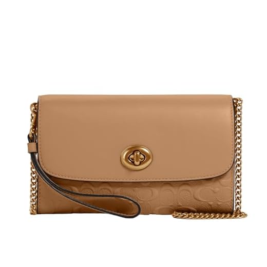 Coach Signature Leather Chain Crossbody