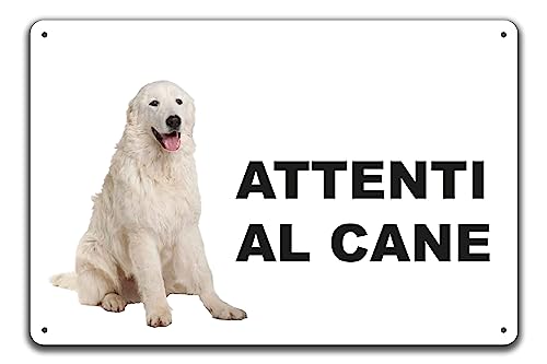 TARGA CARTELLO ATTENTI AL CANE WEST HIGHLAND SONO PICCOLO E