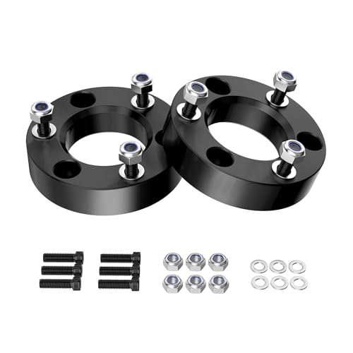 Richeer 2 inch Leveling Lift Kit Compatible with 2004-2025 F150, Leveling Lift Kit Fit for 2004-2025 F150 2WD 4WD Forged Front Strut Spacers Raise the Front of your F150 by 2
