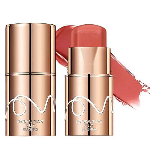 Cream Blush Stick for Cheeks, Multi-Use Lip and Cheek Tint, Waterproof Blush Face Stick, Matte Finish Lightweight Blush Stick for Cheeks and Lips, Blush Beauty Wand Makeup Stick for All Skin Tones