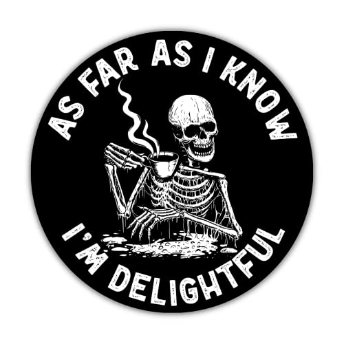 Forrest Gump Rear Wiper Decal 314PI (3pcs) As Far As I Know I'm Delightful, Funny Skeleton Stickers, Mental Health Awareness...