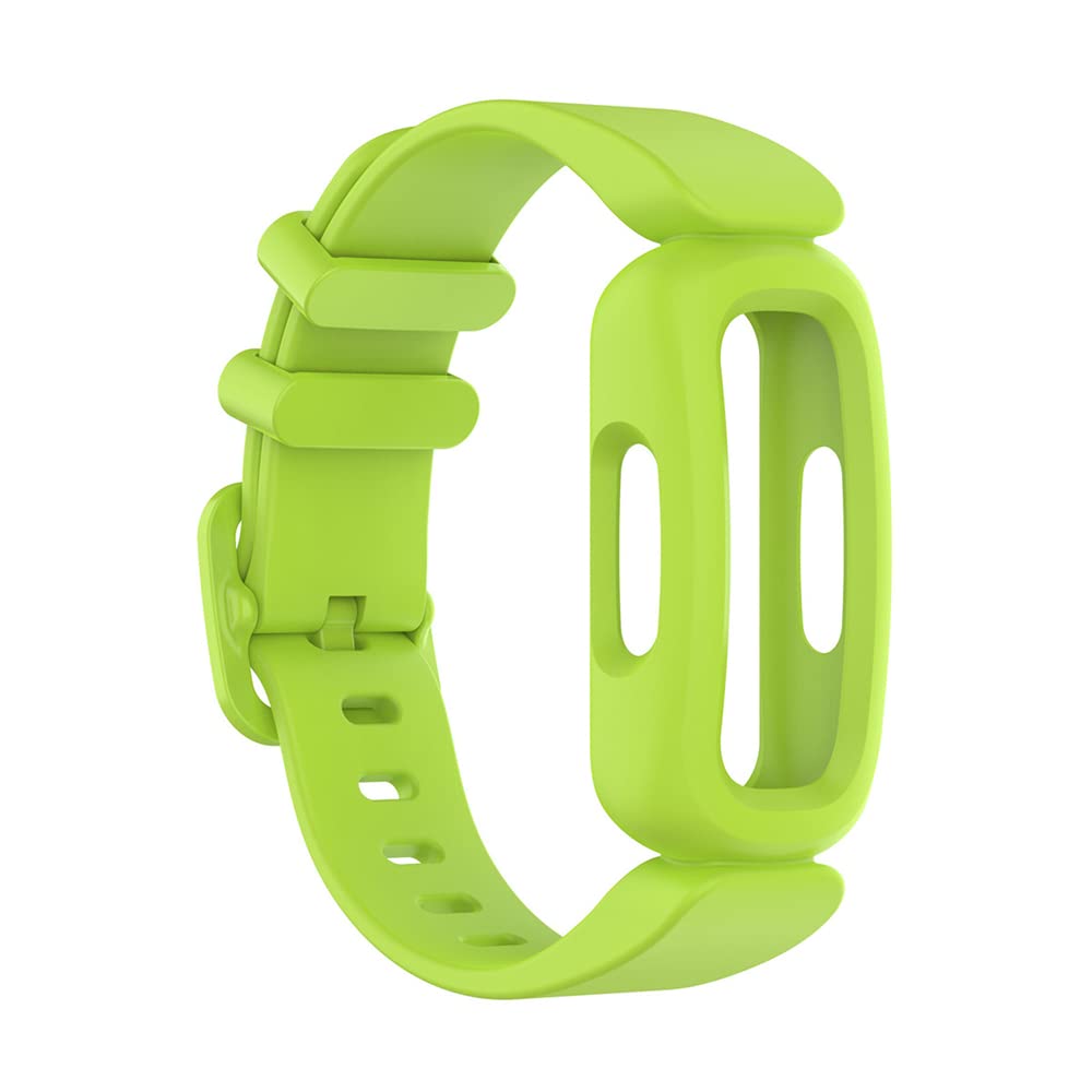 Watch Band Strap for Fitbit Ace 3 Kids, Soft Silicone Replacement Wristband, Waterproof Bracelet Accessories (Lime)