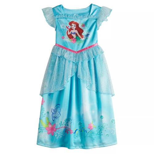 Disney Girls Little Princess Fantasy Gown Ariel - Ocean Dreams 4T