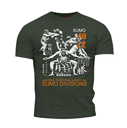 Image of Dirty Ray Martial Arts Sumo Japanese Wrestling Men's Short Sleeve T-Shirt DT30 (M) Dark Grey