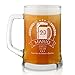 Maverton Boccale per la Birra in vetro con personalizzazione - capienza 500 ml - H12 cm x Ø8,5 cm - ottima idea regalo per le feste perfetto per ogni uomo amante della buona Birra - perfetto